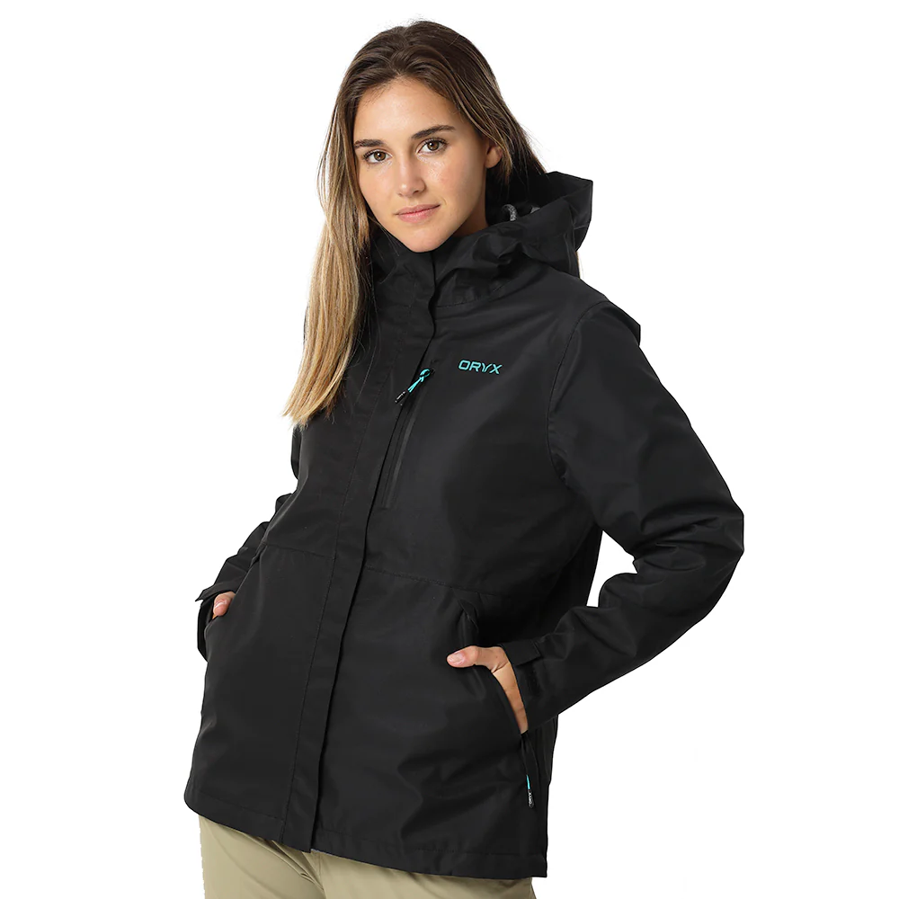IMPERMEABLE ORYX JASPER NEGRO MUJER