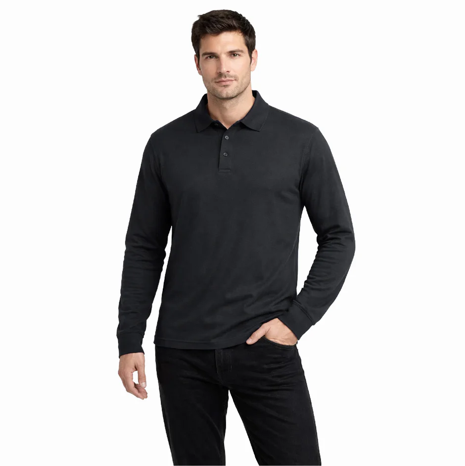 POLERA PIQUE MANGA LARGA PROFLEX PF913N HOMBRE