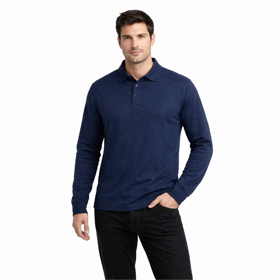 POLERA PIQUE MANGA LARGA PF913 A HOMBRE