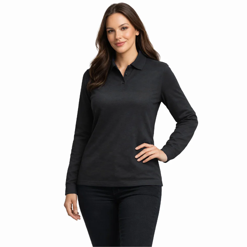 POLERA PIQUE MANGA LARGA PROFLEX PF913 MUJER
