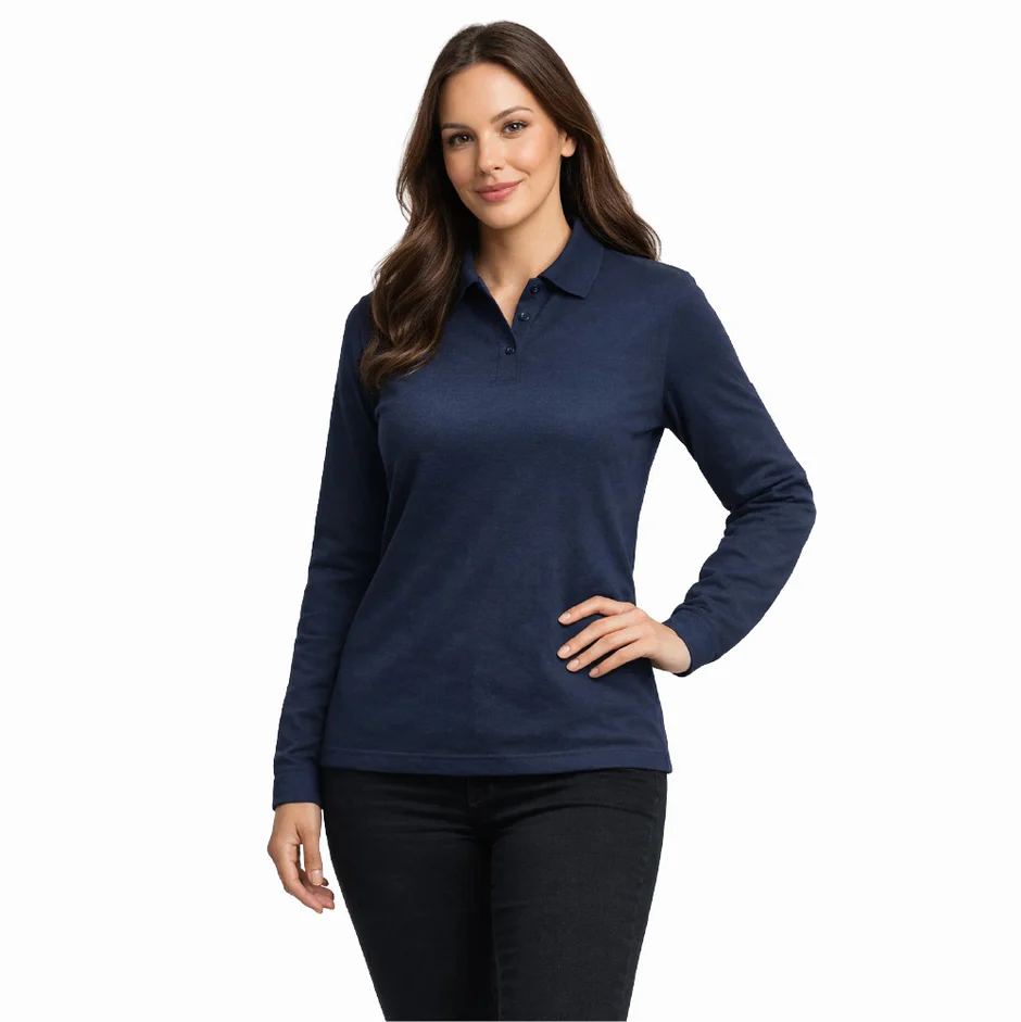 POLERA PIQUE MANGA LARGA PROFLEX PF913A MUJER
