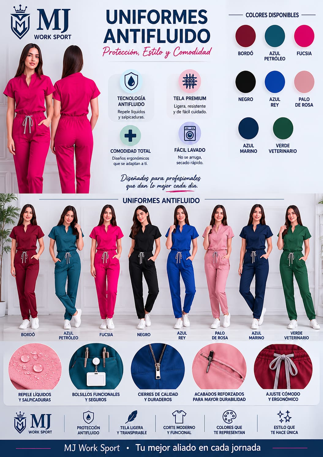 TRAJE ANTIFLUIDO DISTINTOS COLORES